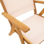vidaXL Ensemble à manger de jardin 9Pièces bois d'acacia solide textilène