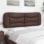 vidaXL Coussin de tête de lit marron 160 cm similicuir