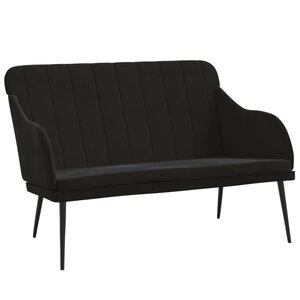 Banc banquette 110 x 76 x 80 cm velours noir 02_0010714