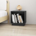 vidaXL Tables de chevet 2 Pièces Gris 40x30x40 cm Bois de pin solide