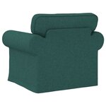 vidaXL Canapé Vert foncé 215 x 82 x 80 cm tissu