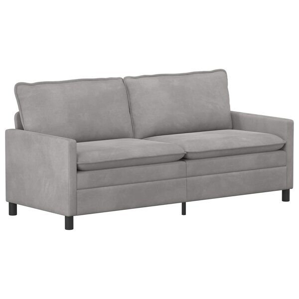 vidaXL Canapé Gris clair 196 x 81 x 87 5 cm Velours