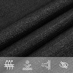 vidaXL Voile d'ombrage 160 g/m² Noir 2x5 m PEHD