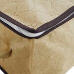 vidaXL Boîte de rangement avec fenêtre latérale transparente Crème