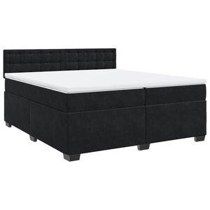 vidaXL Sommier à lattes de lit et matelas Noir 200x200 cm Velours