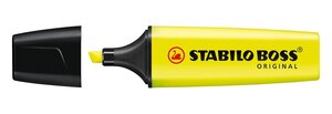 Surligneur BOSS ORIGINAL Rechargeable Pte Biseautée 2-5 mm Jaune STABILO