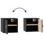 vidaXL Armoire murale Noir 31 5x30x30 cm Bois de pin massif