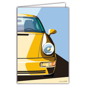 69-1102 Carte Voiture de Sport Luxe Automobile Lignes emblématiques Illustration Graphique Moderne Design épuré coloré Objet de Collection pour Passionné -Avec Enveloppe 12x17cm -Fabrication française