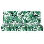 vidaXL Set de coussins de palette avec oreiller 3 Pièces Motif de feuille