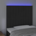 vidaXL Tête de lit à LED Noir 80x5x118/128 cm Velours