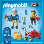 Playmobil 70194 - city life l'hôpital - petite fille et grand-mere