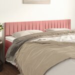 vidaXL Têtes de lit 2 Pièces Rose 80x5x78/88 cm Velours