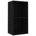 vidaXL Bibliothèque noir 40x30x76 5 cm bois d'ingénierie