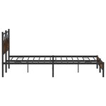vidaXL Cadre de lit sans matelas chêne fumé 183x213 cm bois ingénierie