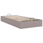 vidaXL Cadre de lit ottoman sans matelas taupe 90x200 cm tissu