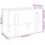 vidaXL Jardinière gris 62x30x38 cm bois massif de pin