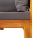vidaXL Salon de jardin avec coussins 2 Pièces bois massif acacia