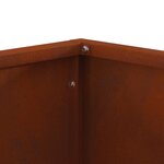 vidaXL Foyer de cheminée Marron 60 x 60 x 35 cm Acier patiné