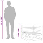 vidaXL Canapés d'angle de jardin 2 Pièces gris bois de pin massif