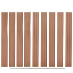 vidaXL Panneaux de clôture de remplacement 9 Pièces WPC 170 cm Marron