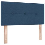 Lit à ressort avec matelas vidaXL Bleu 100x200 cm Tissu