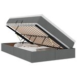 vidaXL Lit avec rangement et matelas Gris foncé 120 x 200 cm Polyester