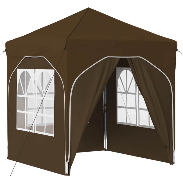vidaXL Tente de fête pop-up 192 x 192 x 245 cm Taupe