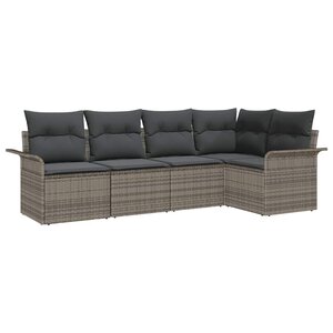vidaXL Ensemble de canapé de jardin 5 Pièces 242.5 x 132.5 x 85 cm