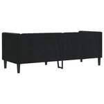 vidaXL Canapé Chesterfield avec traversins 3 places noir velours