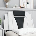 vidaXL Coussin de tête de lit noir et blanc 90 cm similicuir
