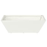 vidaXL Jardinière en acier blanche de 50x50x15 cm
