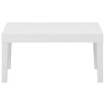 vidaXL Table de salon de jardin Plastique blanc