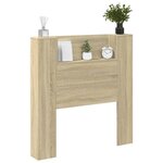 vidaXL Armoire tête de lit avec LED chêne sonoma 100x16 5x103 5 cm