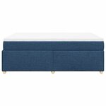 vidaXL Sommier à lattes de lit avec matelas Bleu 140x190 cm Tissu