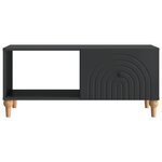 vidaXL Table basse Noir 90 x 50 x 40 cm Bois d'ingénierie