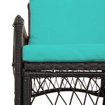vidaXL Chaise de jardin avec coussins noire 60x70x78 cm en polyrotin