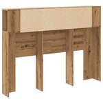 vidaXL Armoire de tête de lit chêne artisanal 140x18 5x102 5 cm