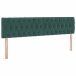 vidaXL Lit de Rangement avec matelas Vert foncé 160 x 200 cm Velours