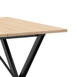 vidaXL Table à manger cadre en X 90x90x75 cm bois de pin massif fonte