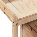 vidaXL Table de rempotage et étagères 82 5x50x109 5 cm bois massif pin