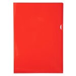 Sachet De 10 Pochettes Coin Pvc Lisse Haute Résistance 13/100e - A4 - Rouge - X 10 - Exacompta