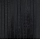 vidaXL Tapis rectangulaire noir 70x100 cm bambou