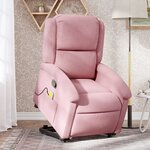 vidaXL Fauteuil de massage inclinable Rose Velours