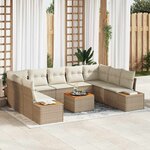vidaXL Ensemble de canapé de jardin avec coussin 6 Pièces beige et crème
