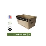 Pack and Move - Lot de 20 caisses en carton - 53 x 30 x 26 cm - Transport  déménagement  stockage