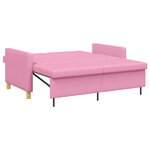 vidaXL Canapé-lit escamotable Rose Tissu