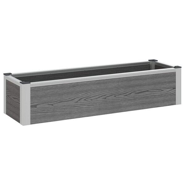 vidaXL Jardinière surélevée Gris 100 x 30 x 22 cm WPC et Aluminium
