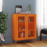 vidaXL Armoire de rangement Orange 80x35x101 5 cm Acier
