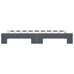 vidaXL Lit de jour avec gigogne sans matelas gris foncé 90x190 cm