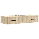 vidaXL Table d'appoint murale 87 5 x 34 5 x 17 cm Bois d'ingénierie